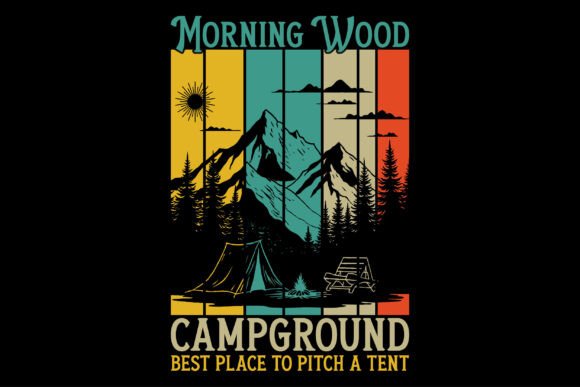 Camp Morning Wood PNG: Retro, Funny DTF Font Guide