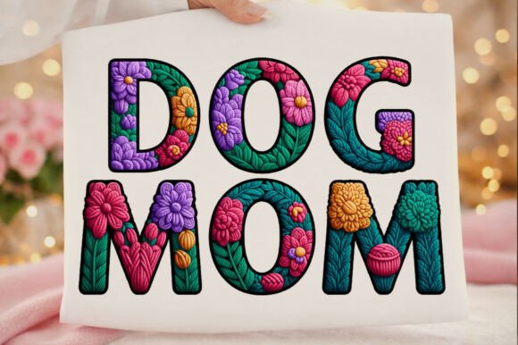 Floral Dog Mom Mama Mother's Day Png Design Assets