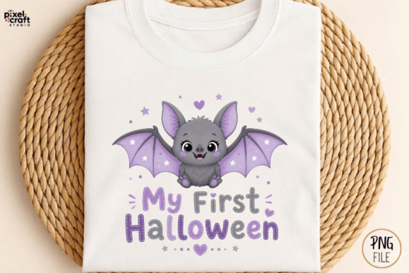 My First Halloween Pastel Baby Bat PNG: A Softer Side of Spooky