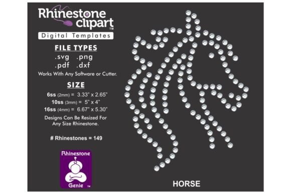 Rhinestone Template Design HORSE: A Dynamic Design Asset