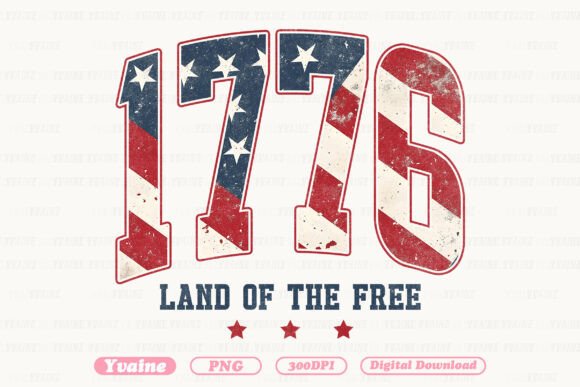 Show Your Roots: The 1776 Patriotic Varsity PNG Design
