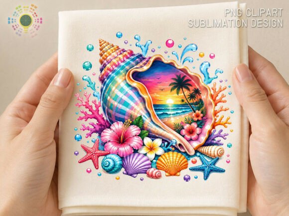 Summer Beach Seashell Tropical Ocean PNG: Instant Coastal Charm