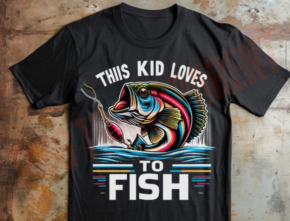 This Kid Loves to Fish Png, Fishing Sub