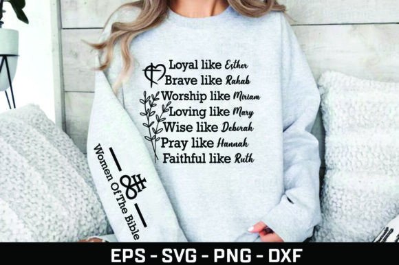 Women of the Bible Svg PNG, Sleeve SVG